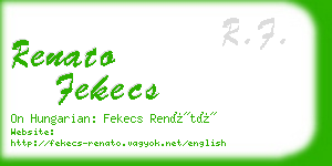 renato fekecs business card